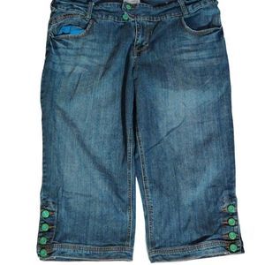 Venezia Blue Ankle Cropped Jeans Classic Style